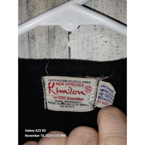 Vintage 80s Kimlon RBK Importers Sweater Vest  Women's Small - Picture 4 of 6